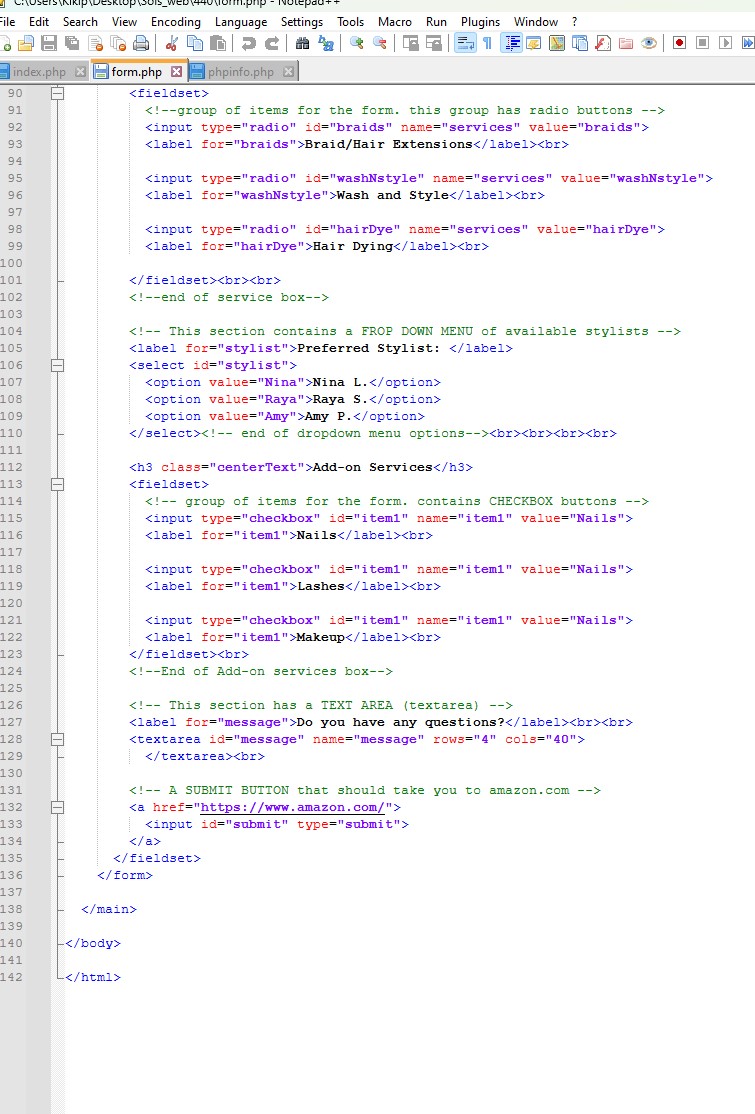 Image of source code (second part)